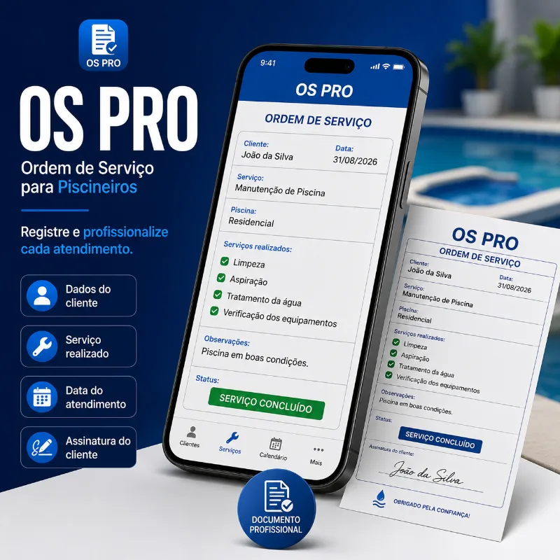 OS PRO: Ordem de Serviço para Piscineiros